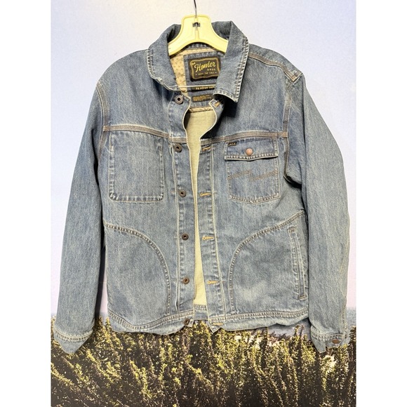 Howler Bros Men's HB Depot Jacket Light Wash Denim Trucker Style Size M